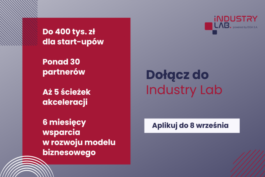 Start rekrutacji w Industry Lab – aż 400 tys. zł dla start-upów